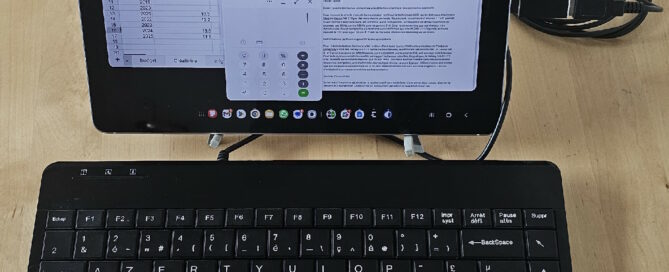 Samsung Galaxy Tab S10 FE (mode DeX, multi-fenêtrage)