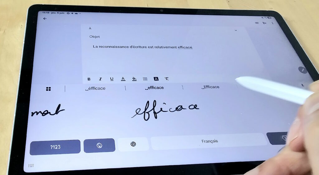 Samsung Galaxy Tab S10FE stylet et écriture manuscrite Samsung Galaxy Tab S10FE stylet et écriture manuscrite